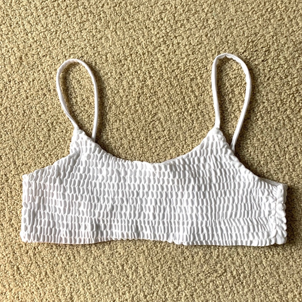 Never worn white bikini top